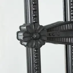 Von Black Rectangle Wooden Mirror 200x100cm