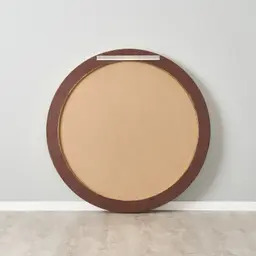 Fiona Antique Gold Round Wooden Mirror