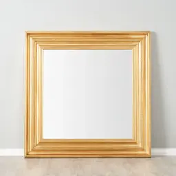 Calliope Antique Gold Square Wooden Mirror