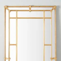 Von Antique Gold Rectangle Wooden Mirror 200x100cm