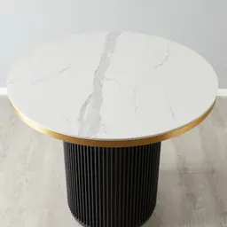 Archie White Sintered Stone Bar Table