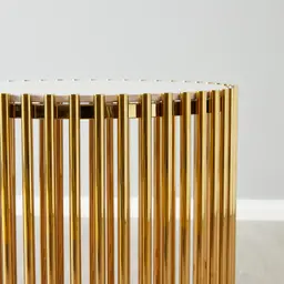 Amaya White Sintered Stone Side Table