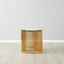 Amaya White Sintered Stone Side Table