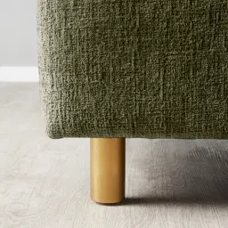 Malta II 3-Seater Green Chenille Fabric Sofa