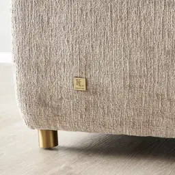 Malta II Beige Latte Chenille Fabric Occasional Chair