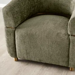 Malta II Green Chenille Fabric Occasional Chair
