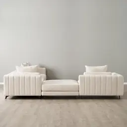 Jordan Chantilly White Fabric Corner Sofa