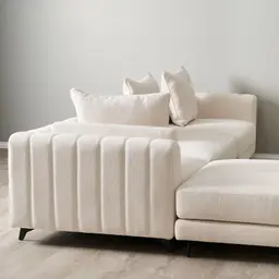 Jordan Chantilly White Fabric Corner Sofa