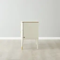 Beckham White Bedside Table