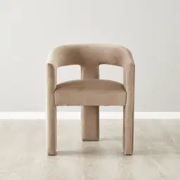 Sabrina II Beige Velvet Dining Chair