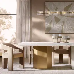 Sabrina II Beige Velvet Dining Chair
