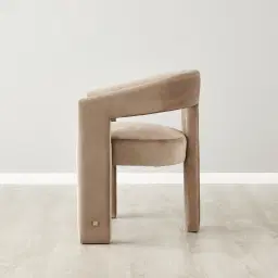 Sabrina II Beige Velvet Dining Chair