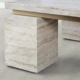 Monolith Natural Cream Travertine Coffee Table