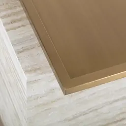 Monolith Natural Cream Travertine Side Table