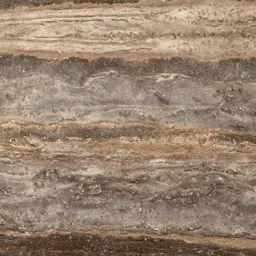 Monolith Natural Silver-Grey Travertine Side Table