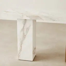 Thames Calacatta Oro - White Sintered Stone Console Table