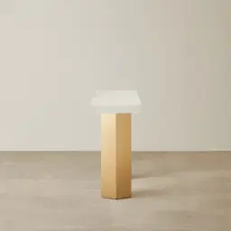 Thames Calacatta Oro - White Sintered Stone Console Table