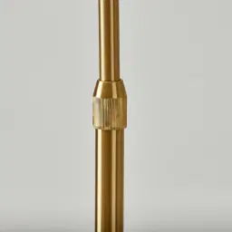 Jessa Brushed Gold Metal Floor Lamp - White Marble Base