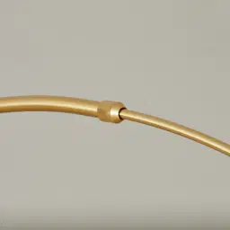 Jessa Brushed Gold Metal Floor Lamp - White Marble Base