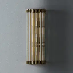 Dave Brushed Gold Glass Rod Wall Lamp