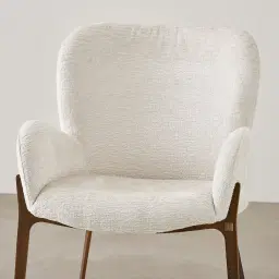 Milana Fusion Grey Fabric Dining Chair - Brushed Bronze Legs