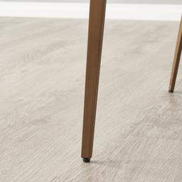 Milana Snow White Boucle Dining Chair - Brushed Bronze Legs