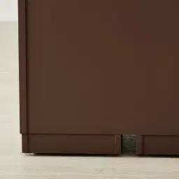 Terzetto Pandora Brown Sintered Stone 3-Drawer Bedside Table - Dark Brown Wood