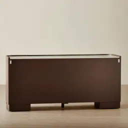 Terzetto Pandora Brown Sintered Stone 4-Door Sideboard - Dark Brown Wood