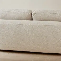 Ellie Oatmeal Fabric 3-Seater Fabric Sofa
