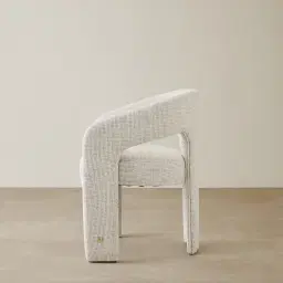Delaney II Dove Grey Woven Fabric Dining Chair