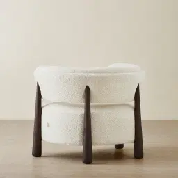 Dolores Stone Cream Fabric Occasional Chair