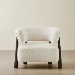 Dolores Stone Cream Fabric Occasional Chair
