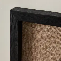 Male Geometric Figure Rectangle Shadow Box with Black PS Frame