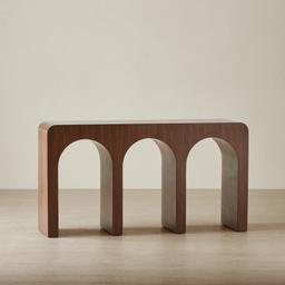 Costanza Mocha Walnut Brown Wooden Console Table