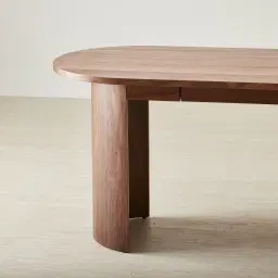 Dylan Walnut Veneer Curved Table