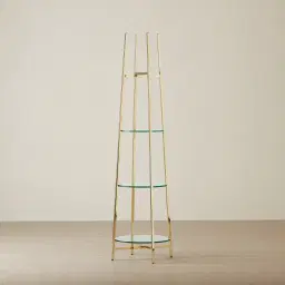 Ruby Tiered Shelf - Polished Champagne Gold