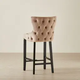 Camille III Almond Beige Velvet Bar Stool