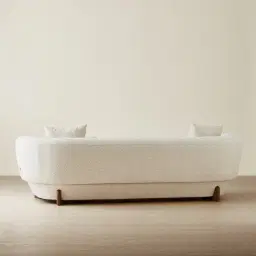 Antonella Stone Cream 3-Seater Woven Fabric Sofa
