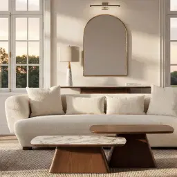 Antonella Stone Cream 3-Seater Woven Fabric Sofa