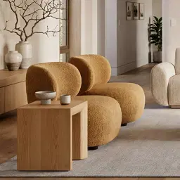 Brayden Vintage Mustard Woven Fabric Occasional Chair