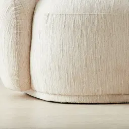 Elianna Atlas Cream 3-Seater Chenille Fabric Sofa
