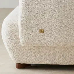 Antonella Stone Cream Woven Fabric Occasional Chair