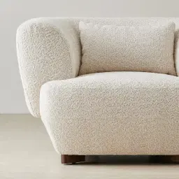 Antonella Stone Cream Woven Fabric Occasional Chair