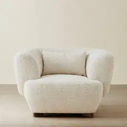 Antonella Stone Cream Woven Fabric Occasional Chair