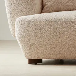Antonella Mid Beige 3-Seater Woven Fabric Sofa