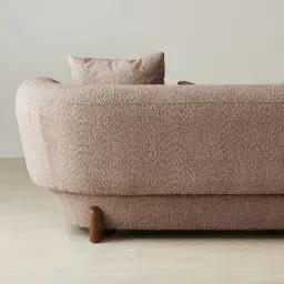 Antonella Warm Taupe 3-Seater Woven Fabric Sofa	