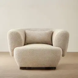 Antonella Mid Beige Woven Fabric Occasional Chair