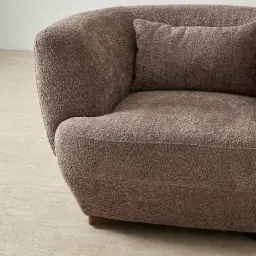 Antonella Warm Taupe Woven Fabric Occasional Chair