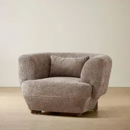 Antonella Warm Taupe Woven Fabric Occasional Chair