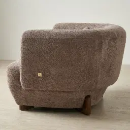 Antonella Warm Taupe Woven Fabric Occasional Chair